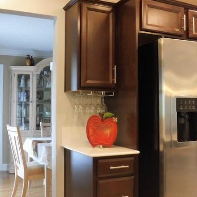 Kitchen with stainless steel appliances