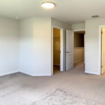 Master bedroom with walk-in closet