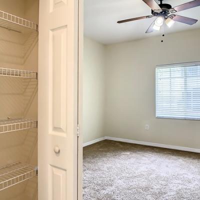 Bedroom with storage