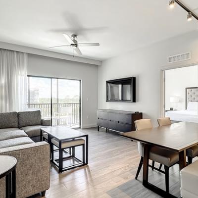The Grove Resort apartment, living dining area
