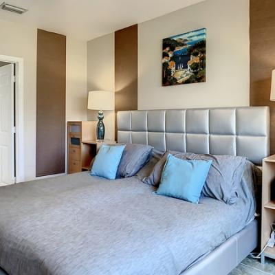 First-floor master suite bedroom