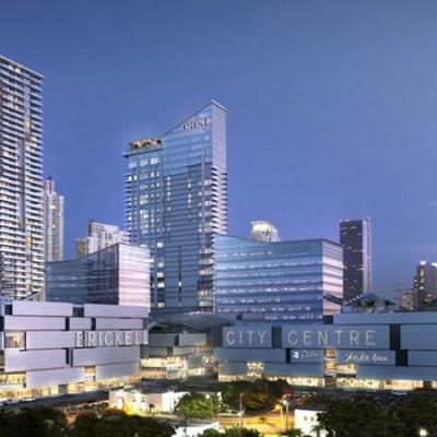  Brickell City Center at night