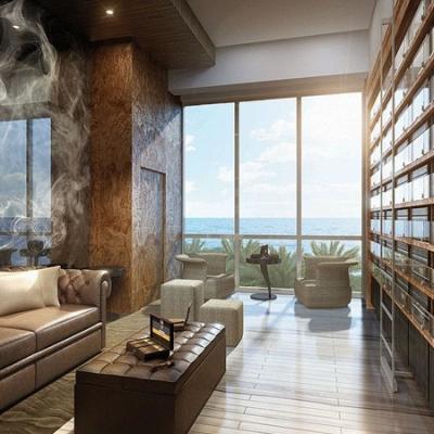 Mansions at Acqualina cigar room