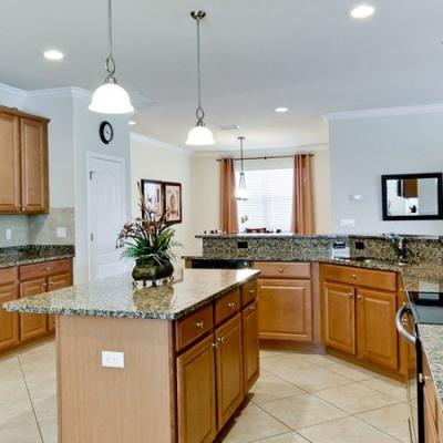 Large kitchen with island